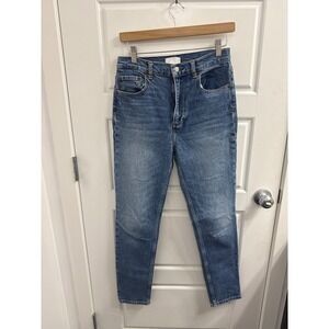 Boyish High Rise Skinny Jeans Denim Tapered Leg Pants 27 zachary